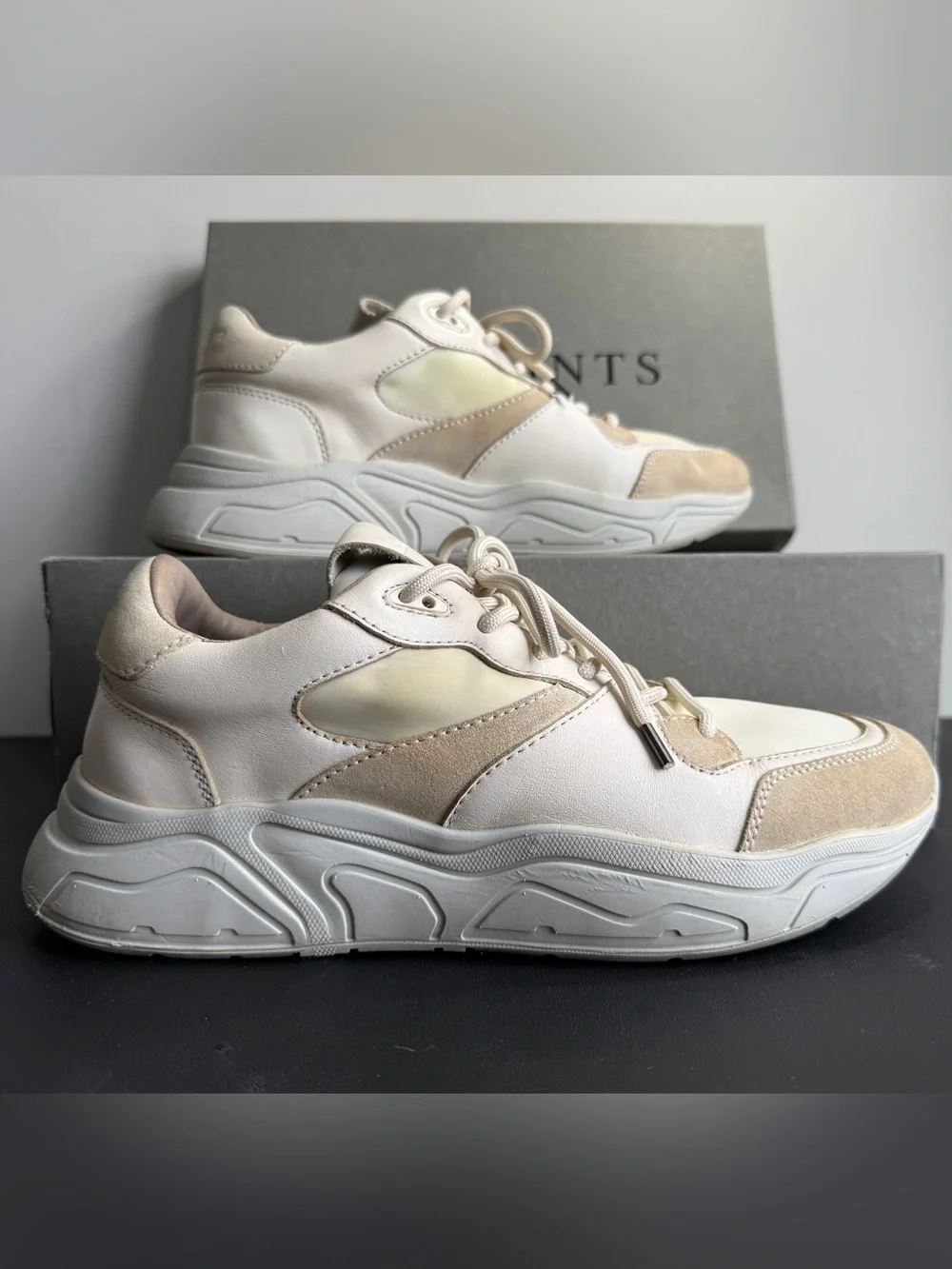 AllSaints VERGE RUNNER Leather Shoe - Picture 2 of 16